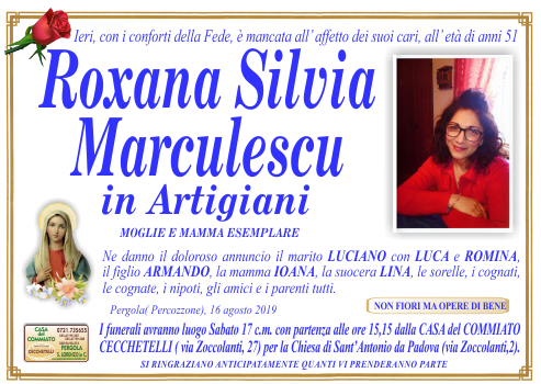 manifesto funebre di Marculescu Roxana Silvia