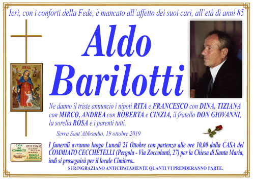 manifesto funebre di Barilotti Aldo