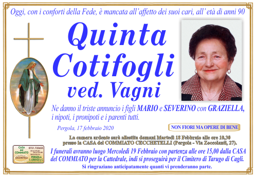 manifesto funebre di Cotifogli Quinta