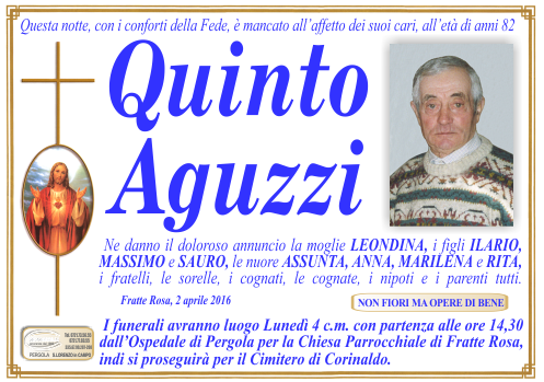 manifesto funebre di Aguzzi Quinto