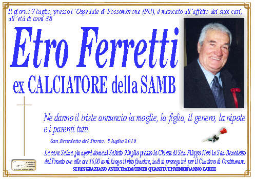 manifesto funebre di Ferretti Etro
