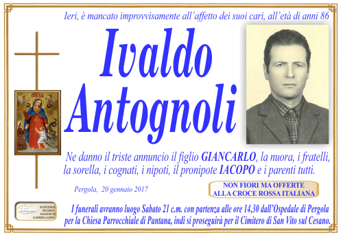 manifesto funebre di Antognoli Ivaldo