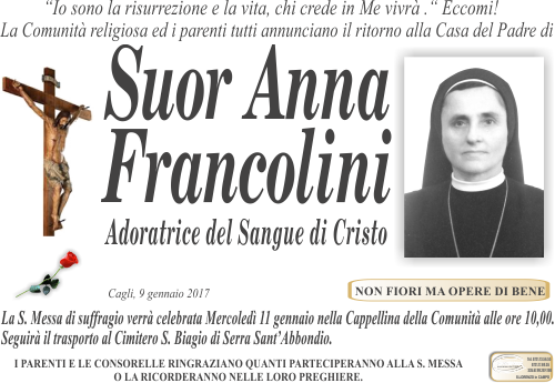 manifesto funebre di Francolini Anna