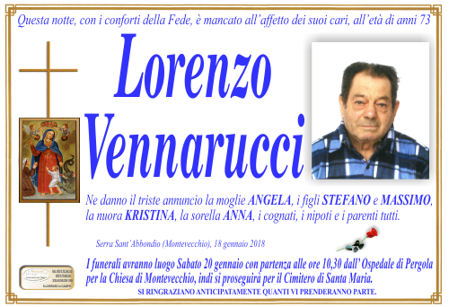 manifesto funebre di Vennarucci Lorenzo