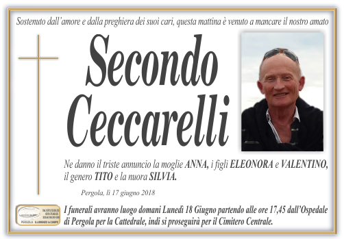 manifesto funebre di Ceccarelli Secondo
