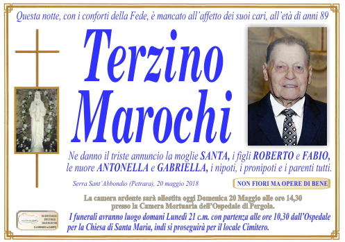 manifesto funebre di Marochi Terzino