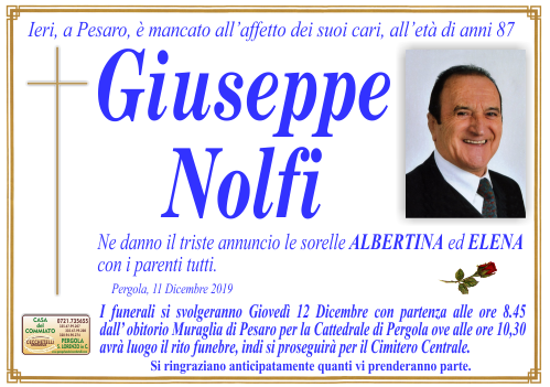 manifesto funebre di Nolfi Giuseppe