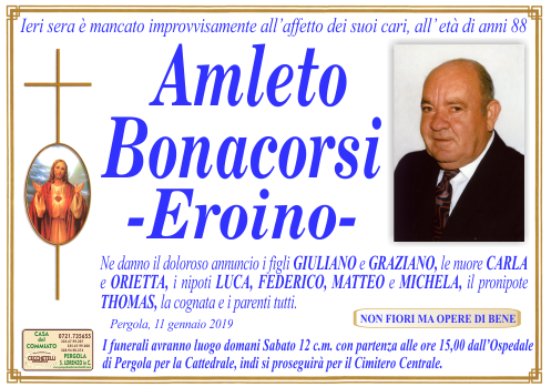 manifesto funebre di Bonacorsi Amleto