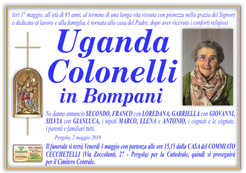manifesto funebre di Colonelli Uganda