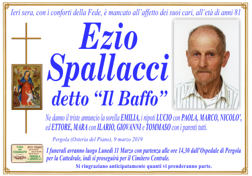 manifesto funebre di Spallacci Ezio