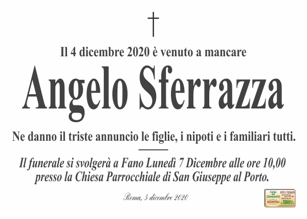 manifesto funebre di Sferrazza Angelo