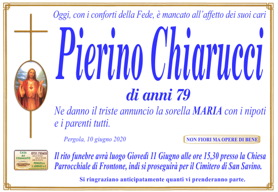 manifesto funebre di Chiarucci Pierino