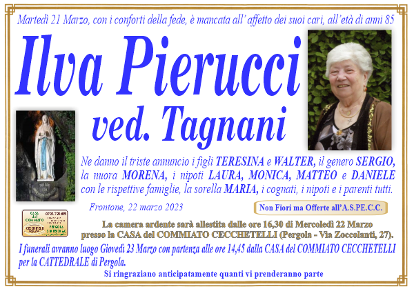 Necrologio di Ilva Pierucci