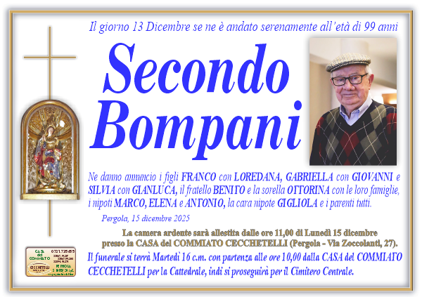 Necrologio di Secondo Bompani