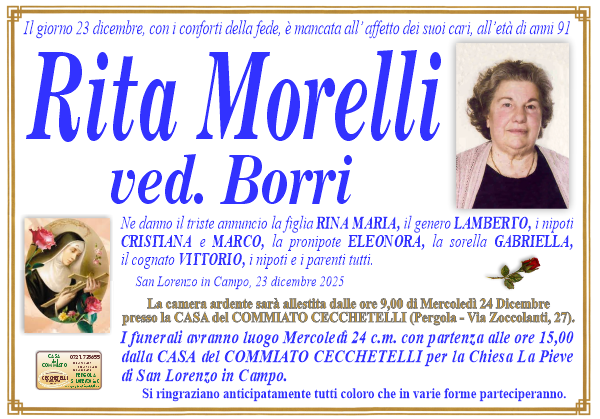 Necrologio di Rita Morelli