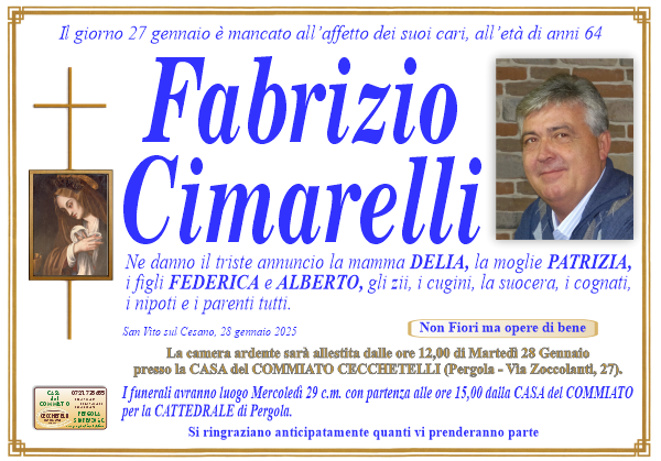 manifesto funebre di Cimarelli Fabrizio