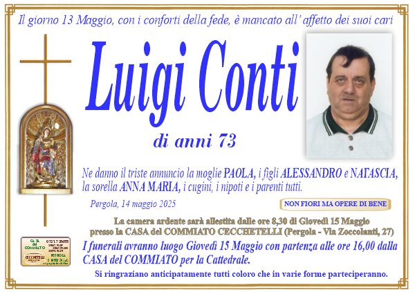 Necrologio di Luigi Conti