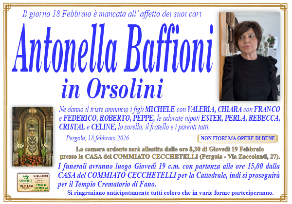 Necrologio di Antonella Baffioni