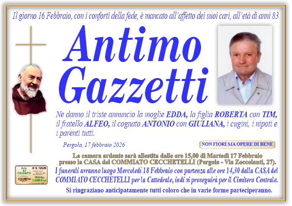 Necrologio di Antimo Gazzetti