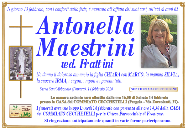 Necrologio di Antonella Maestrini