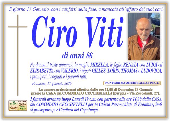 Necrologio di Ciro Viti