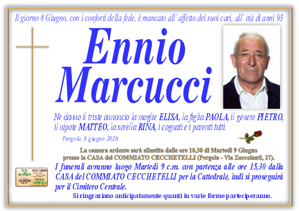 Necrologio di Ennio Marcucci
