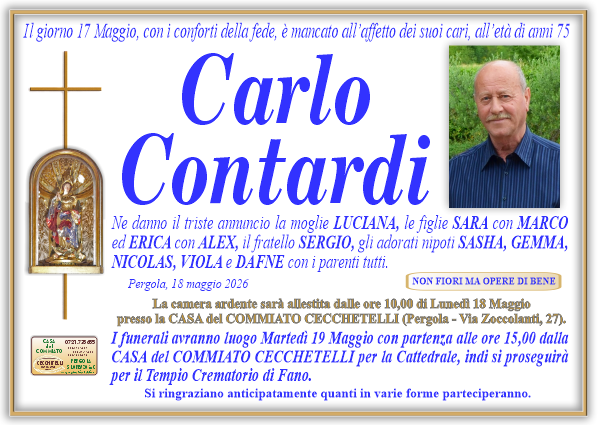 manifesto funebre di Contardi Carlo